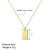 Alphabet Box Chain Necklace with Square Letter Pendant - Trendy Choker Design - Image 5
