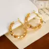Super Shiny Hypoallergenic Round Hoops for Women - Lightweight Sparkling Circle Earrings - Image 3