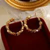Super Shiny Hypoallergenic Round Hoops for Women - Lightweight Sparkling Circle Earrings - Image 4