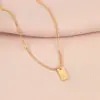 Alphabet Box Chain Necklace with Square Letter Pendant - Trendy Choker Design - Image 3